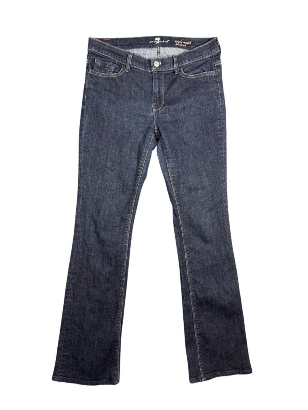 7 for All Mankind High Waist Boot Cut Jeans Women's 30 Flare Dark Wash